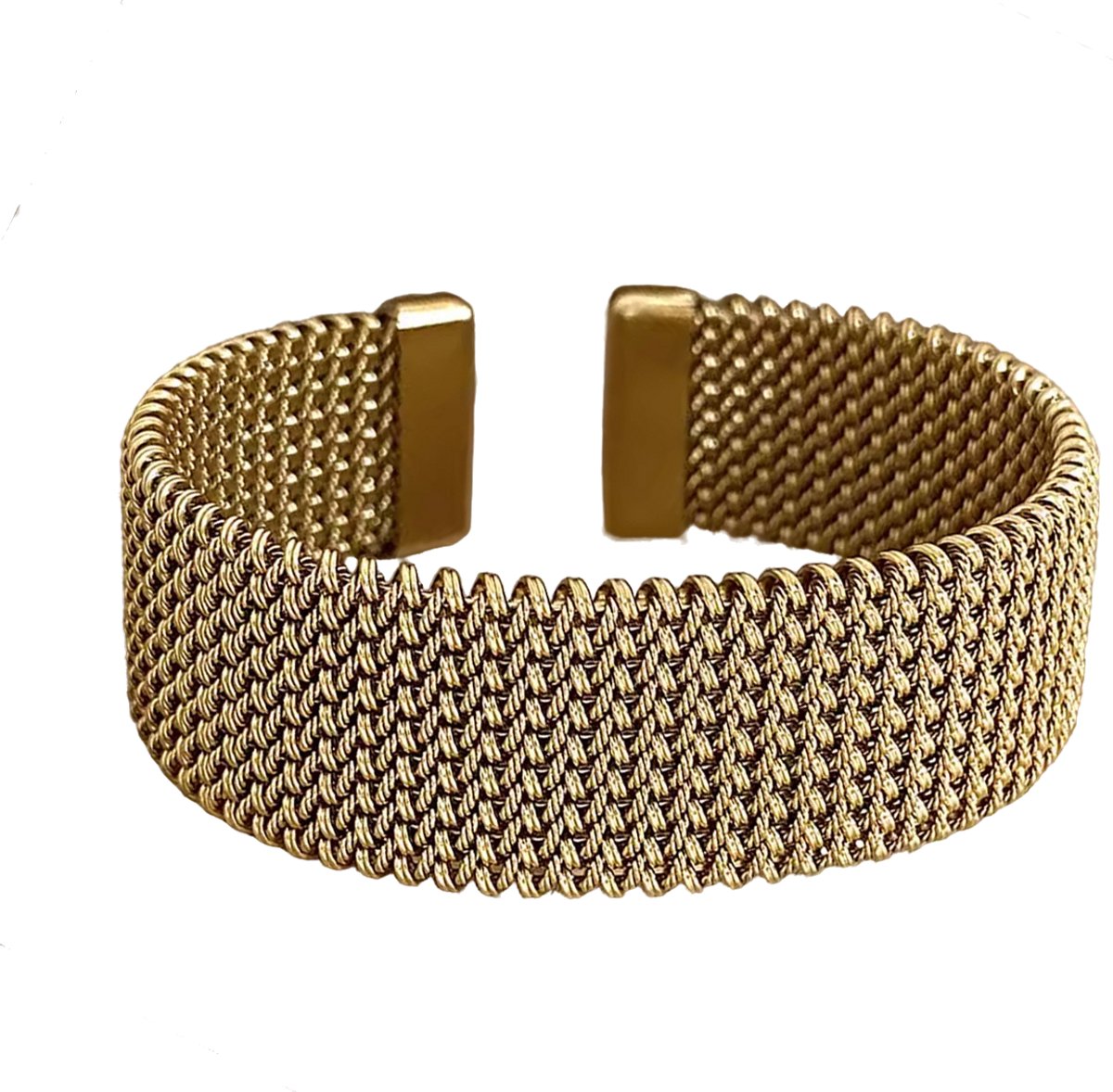 Stijlvolle Open Armband - Goud Kleurig - RVS - Design - Heren en Dames - Mode