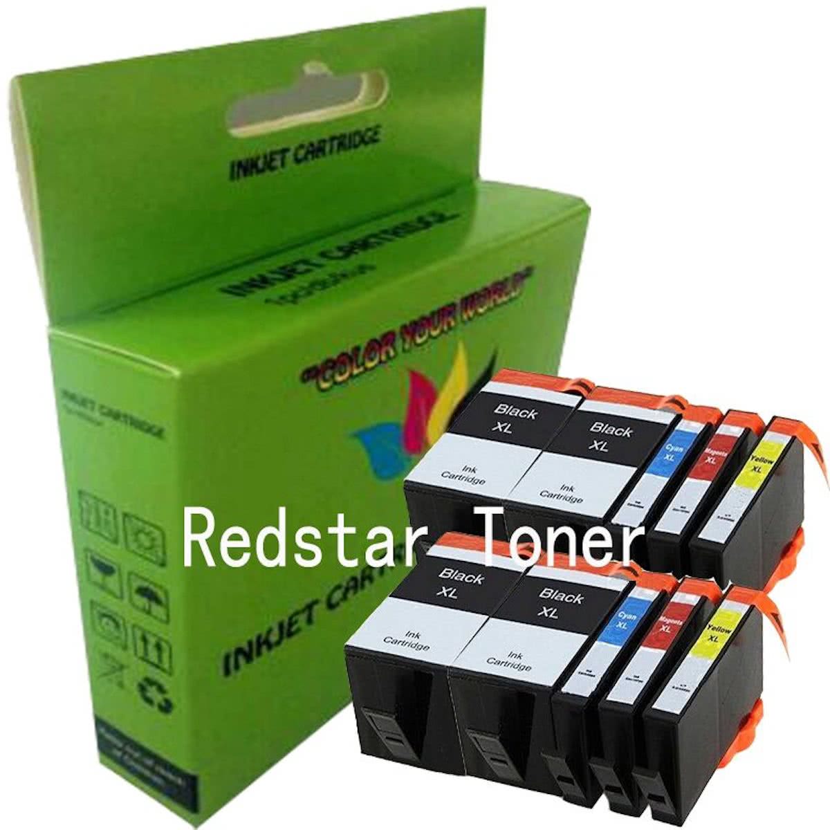 10 Pack Compatible HP 920XL BK*4/C*2/M*2/Y*2 inktcartridges, 10 pak. 4 zwart, 2 cyaan, 2 magenta, 2 geel