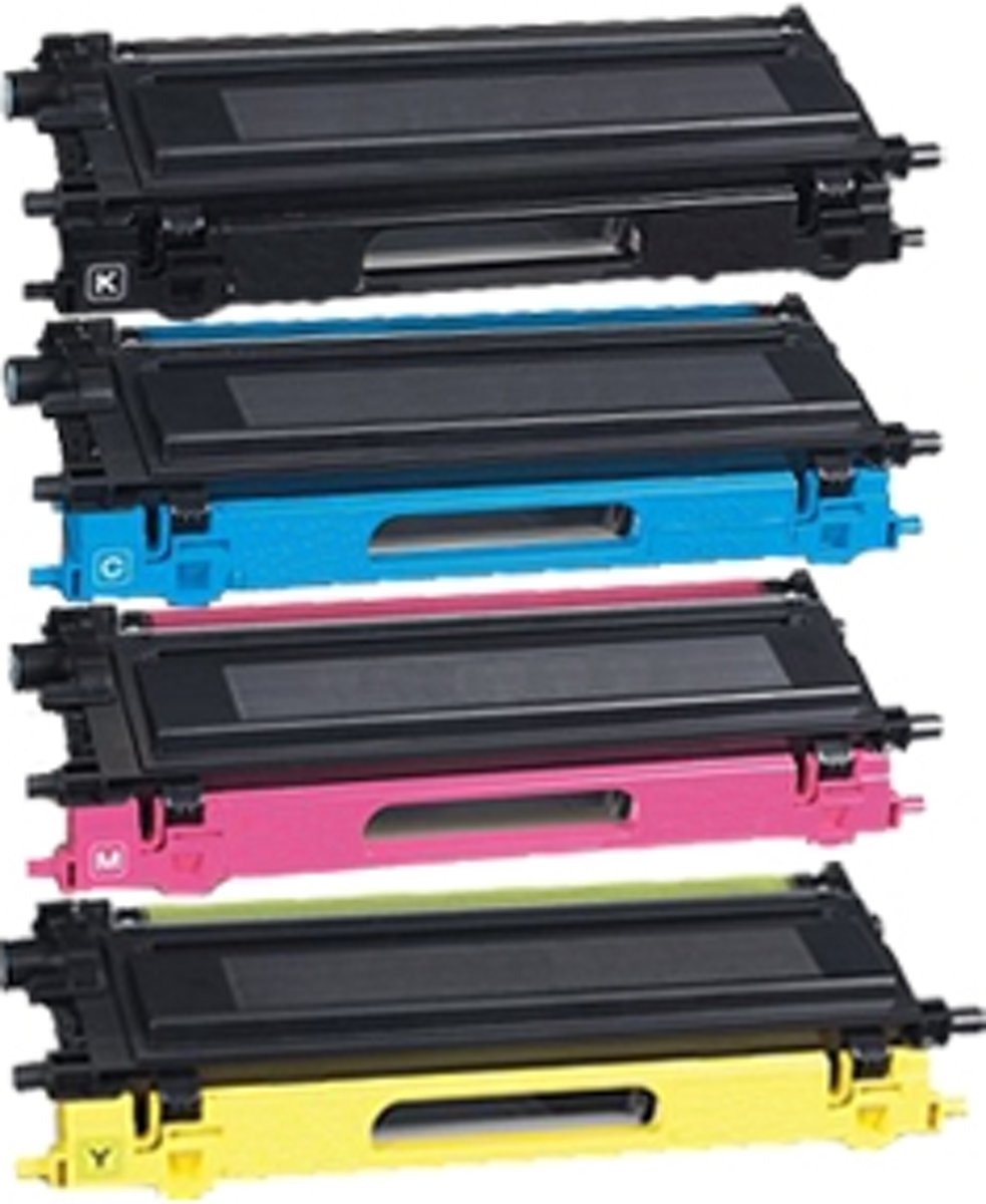 MULTI-PACK 4 Toners Brother TN115/135BK/C/M/Y Compatible Toner  1 zwart, 1 cyaan, 1 magenta, 1 geel