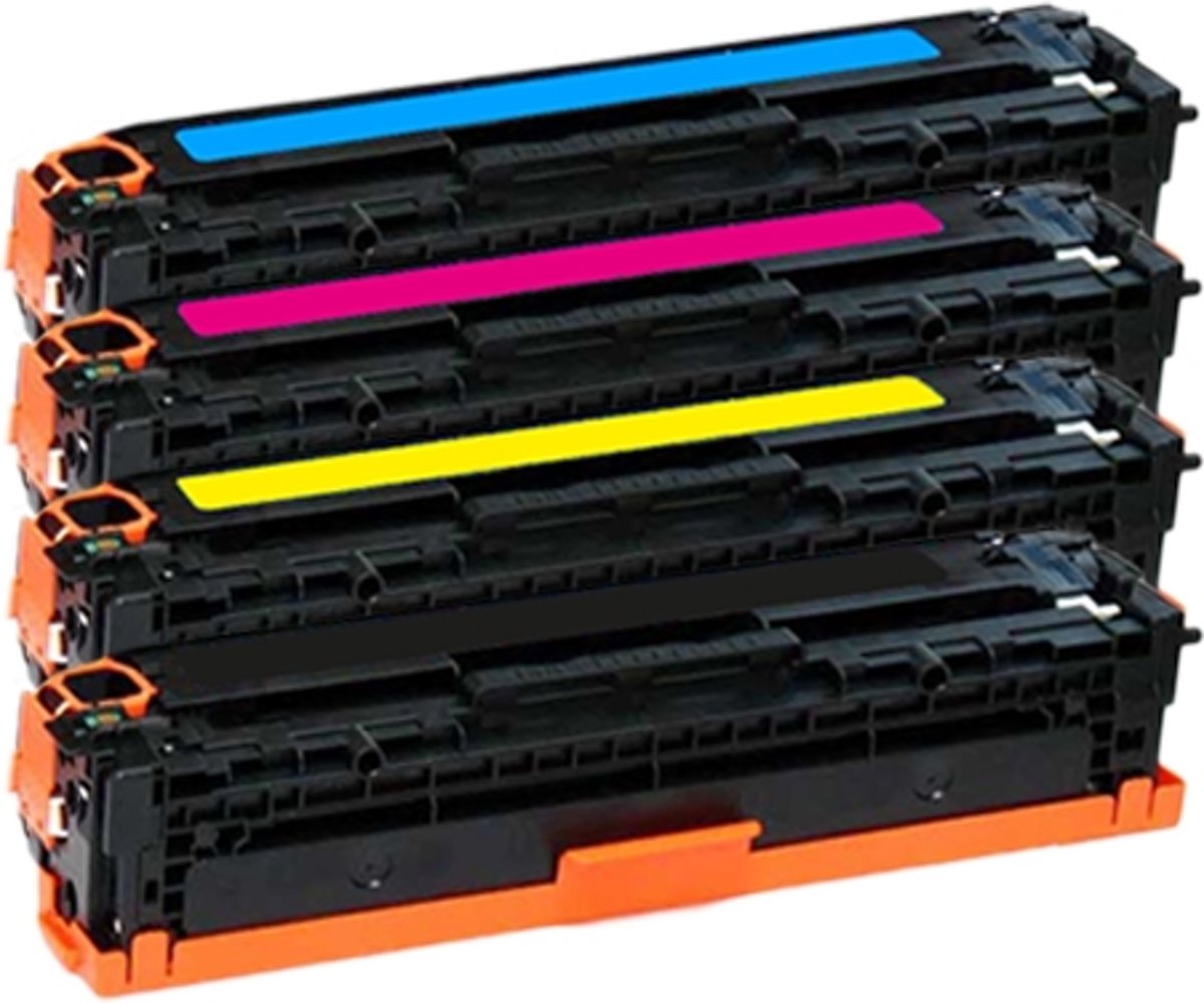 MULTI-PACK 4 Toners HP CB540A BK/541C/542M/543Y (MULTI-PACK 4 Toners HP 125A) Compatible Toner 1 zwart, 1 cyaan, 1 magenta, 1 geel