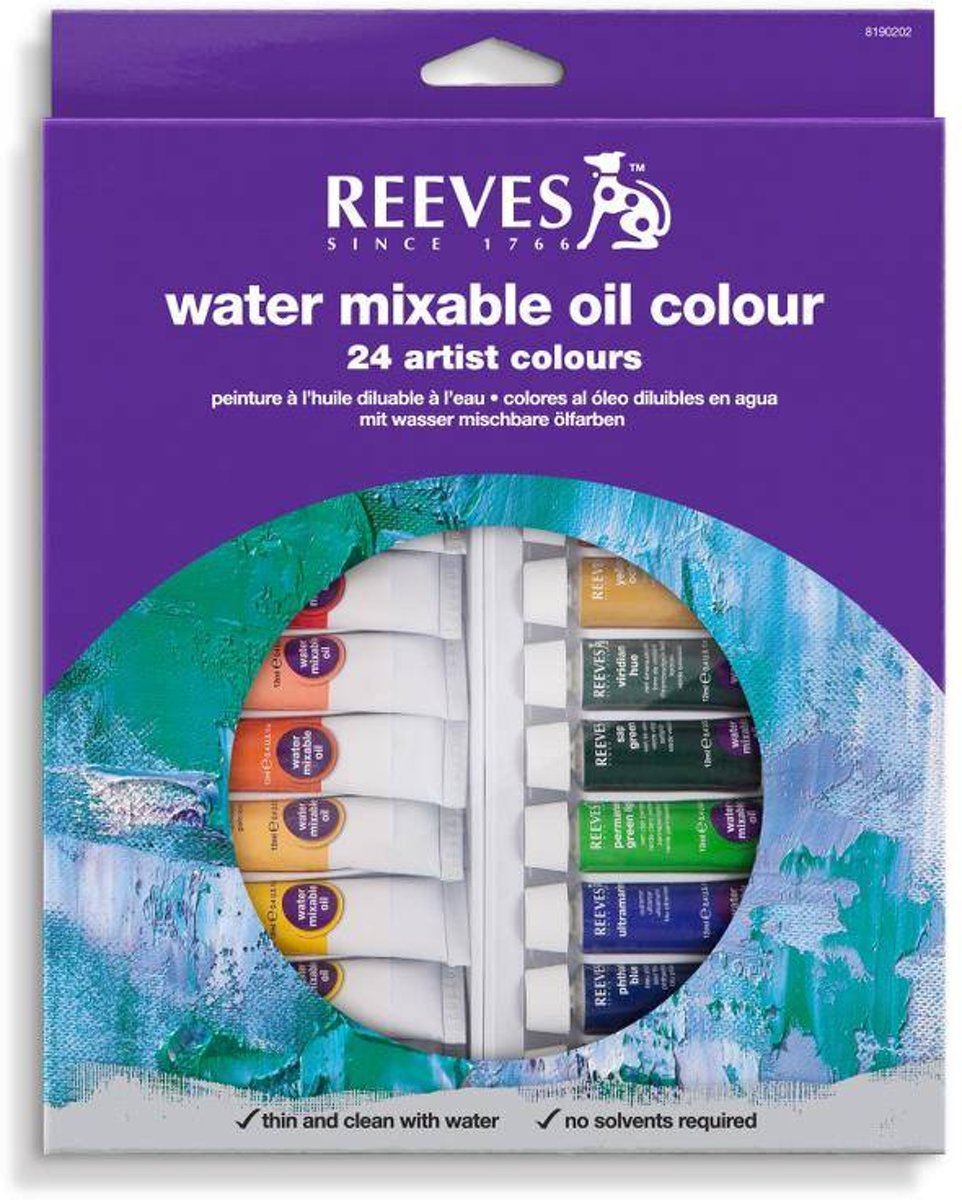 Reeves Water mixable oilcolour 24 tubes