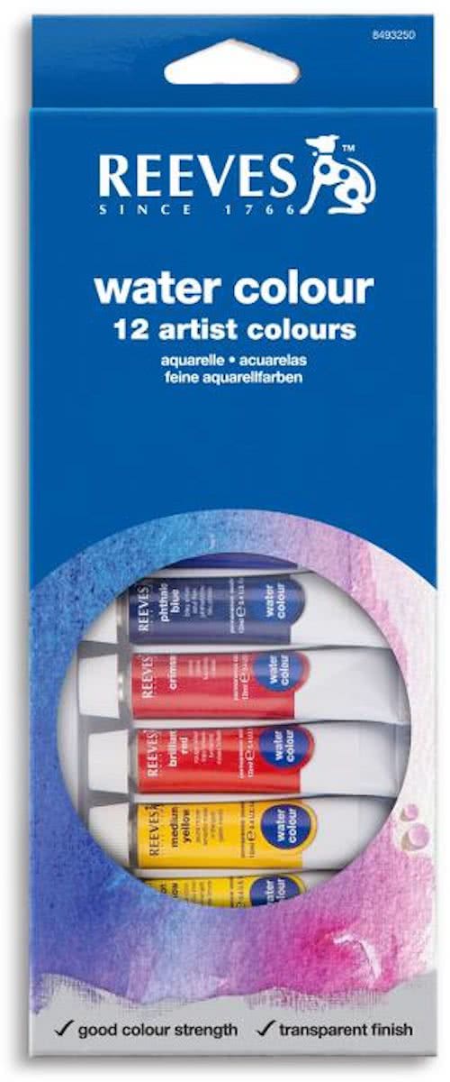 Reeves aquarelverf set 12 tubes