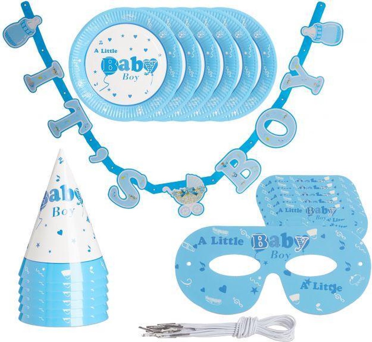 Babyshower versiering set 19-delig - jongen of meisje