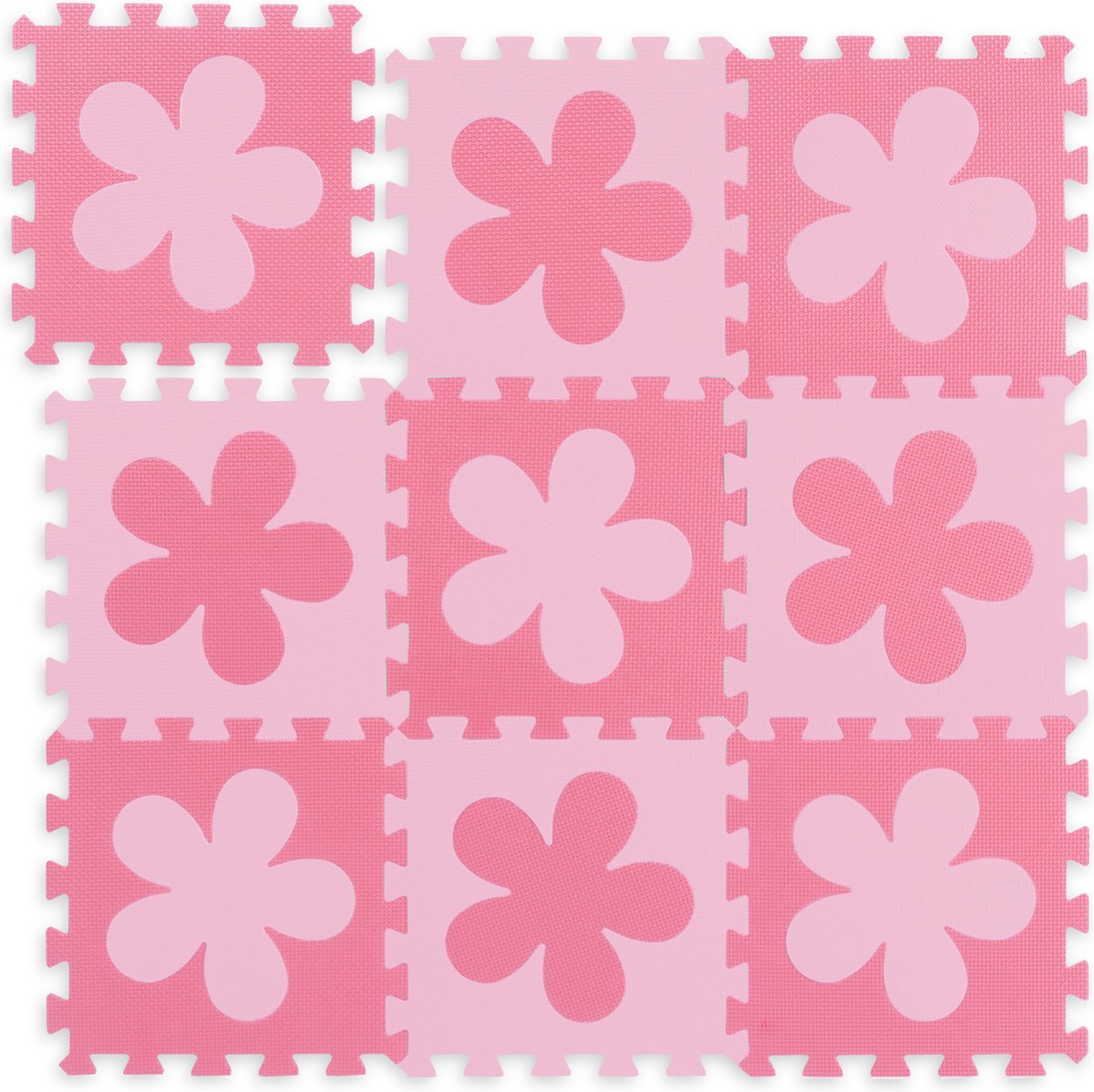 Relaxdays speelmat foam - puzzelmat baby- puzzeltegels - speeltegels bloemen - speelkleed