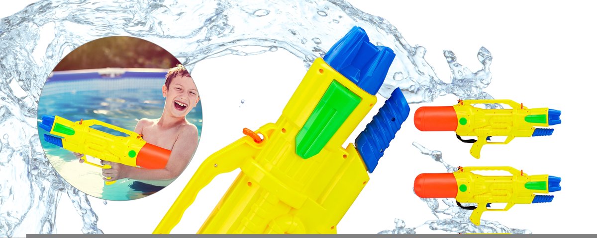 relaxdays 10 x waterpistool - super soaker kinderen - waterkanon - water pistool - 1.8 L