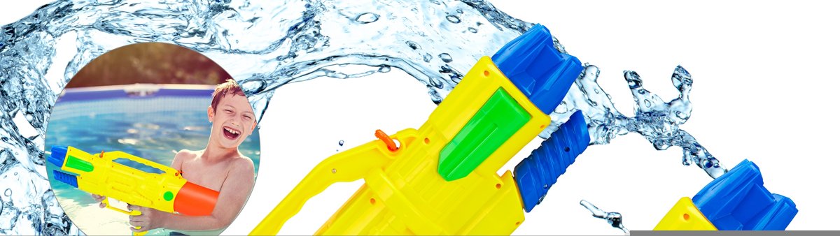 relaxdays 2 x waterpistool - super soaker kinderen - waterkanon - water pistool - 1.8 L