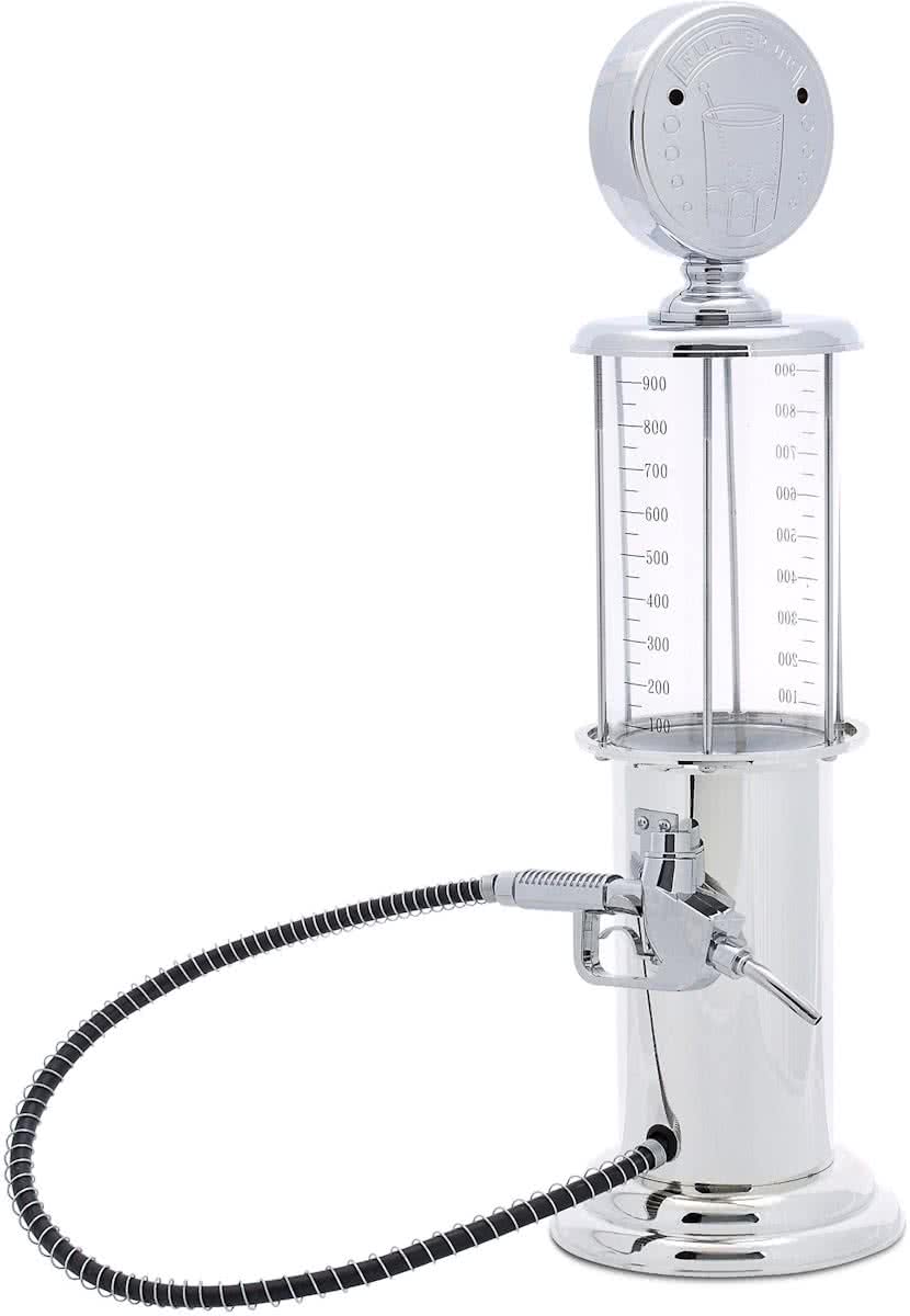 relaxdays Drank dispenser - Drank tap - Speciaal design oude benzinepomp - vermogen 900 ml