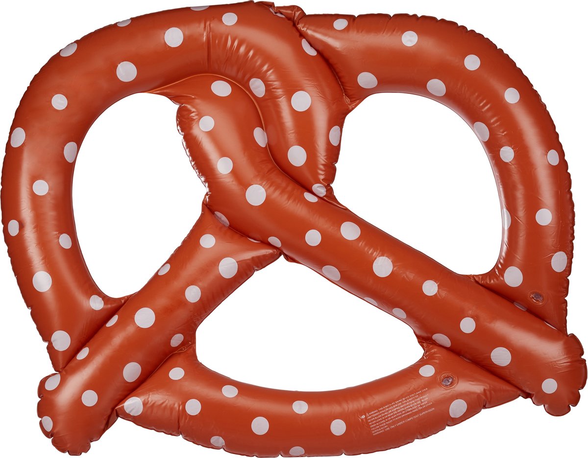 relaxdays Opblaasbare pretzel - krakeling - zwemband - Oktoberfest - decoratie - XXL