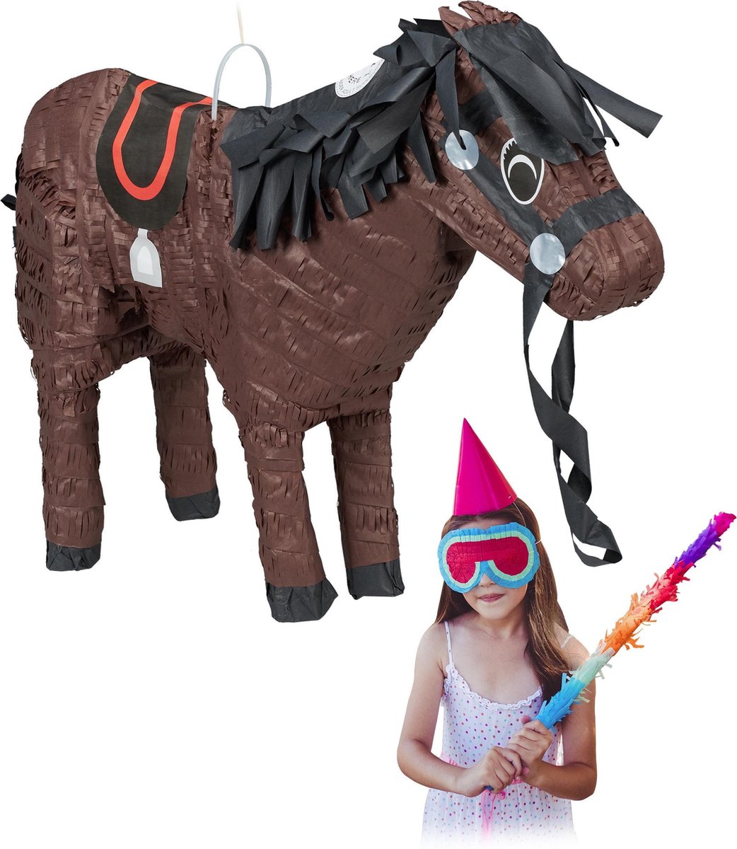 relaxdays pinata paard - meisjes - kinderen - leeg - paarden piñata - pony - decoratie