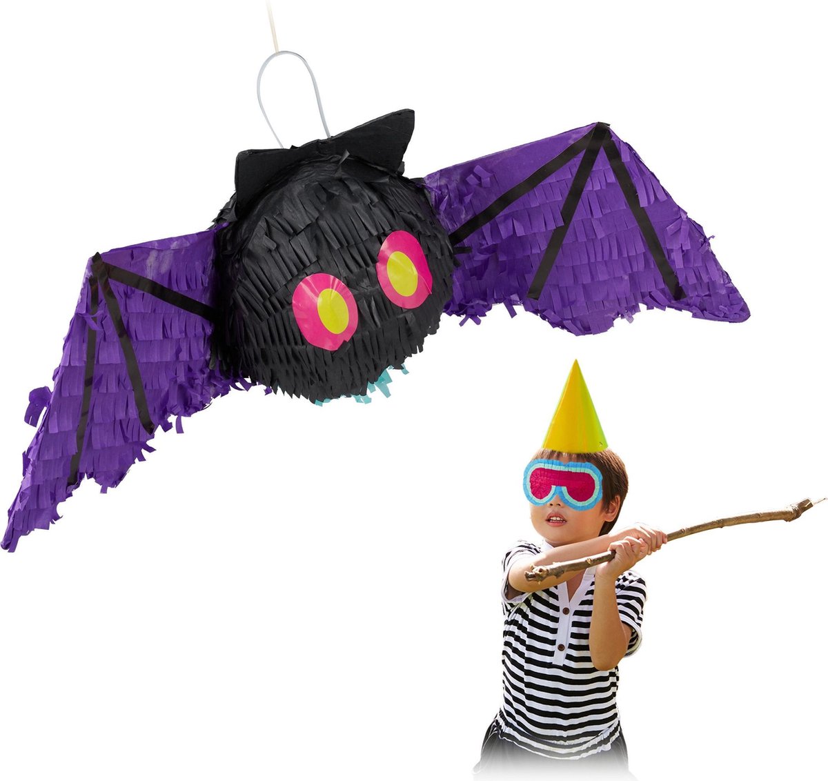 relaxdays pinata vleermuis - Halloween - piñata - verjaardag - kinderen - feestversiering