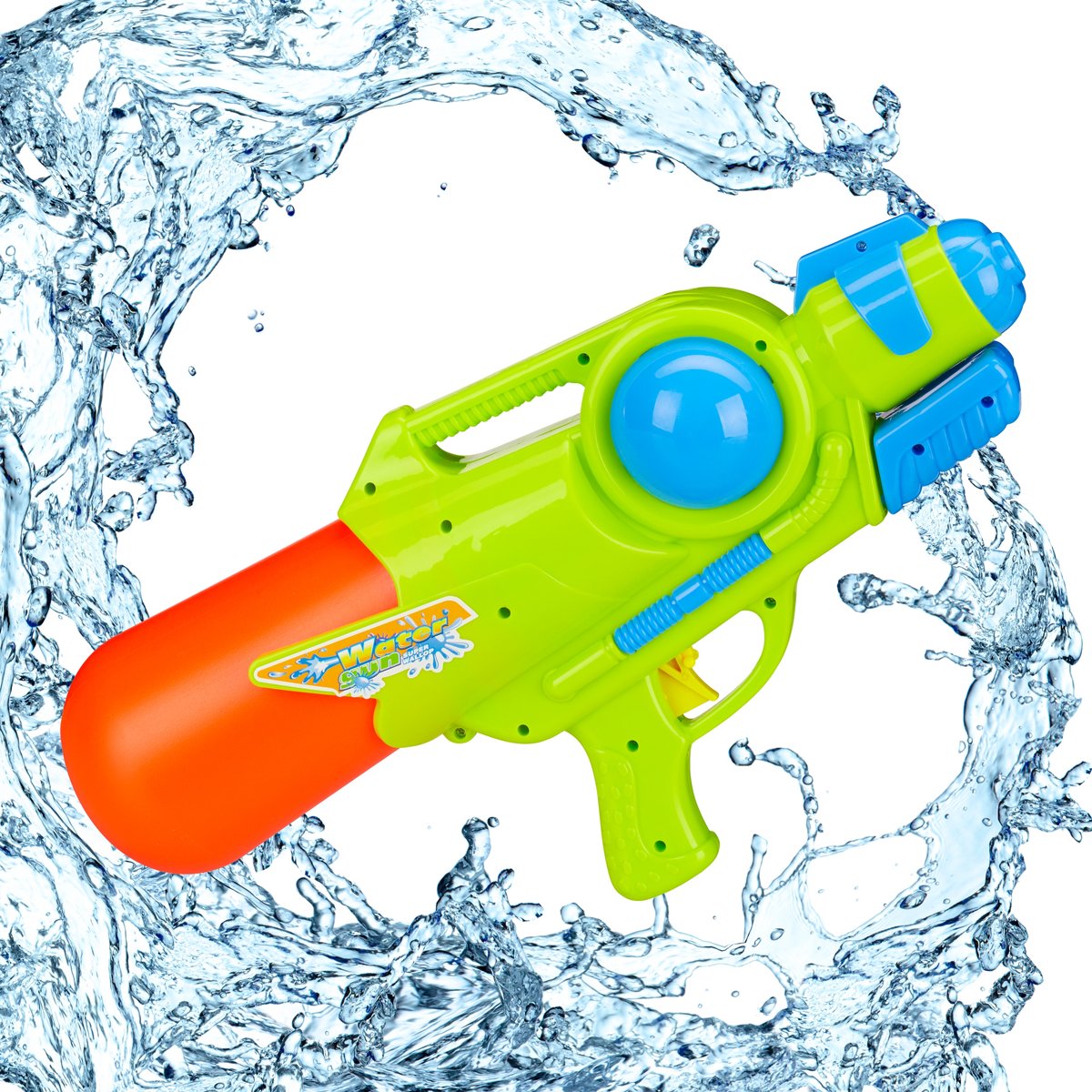 relaxdays waterpistool - super soaker kinderen - water gun - 1 liter reservoir - gekleurd