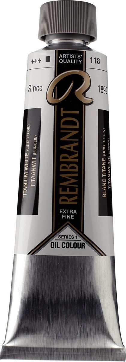 Rembrandt Olieverf Tube 150 ml Titaanwit 118 lijnolie