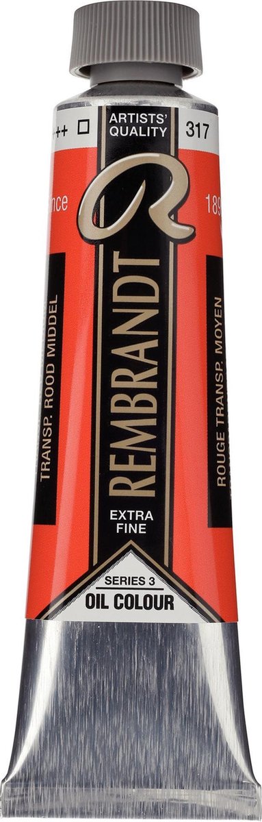 Rembrandt Olieverf Tube 40 ml Transparantrood Middel 317