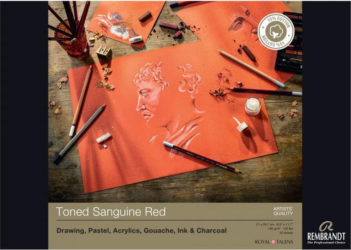 Rembrandt Toned Sanguine Red, 180 g/m2, 29,7 x 42, 50 sheets