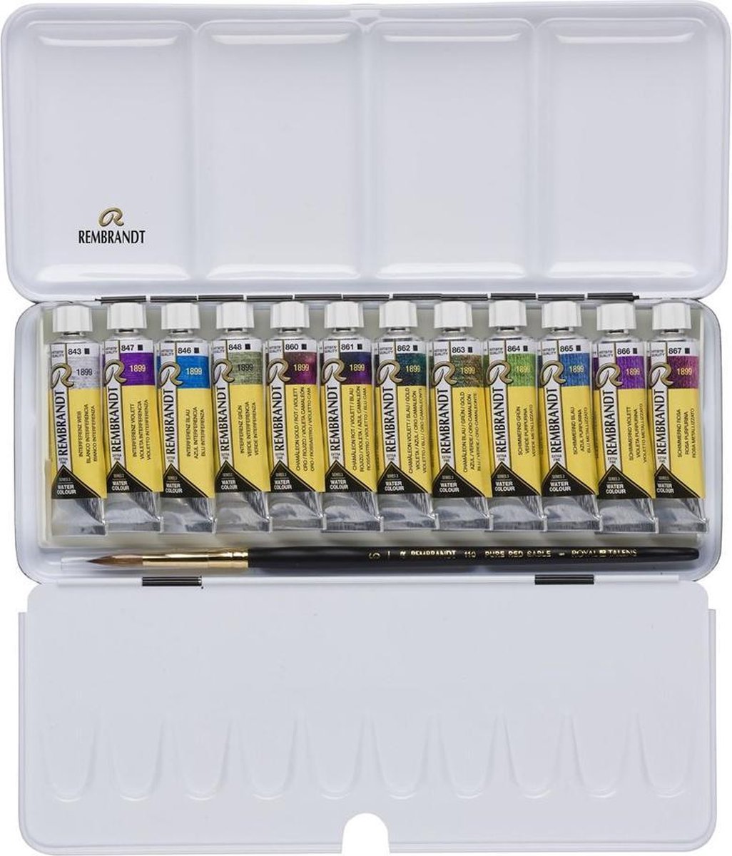 Rembrandt water colour box 12 10mL tubes - special effects