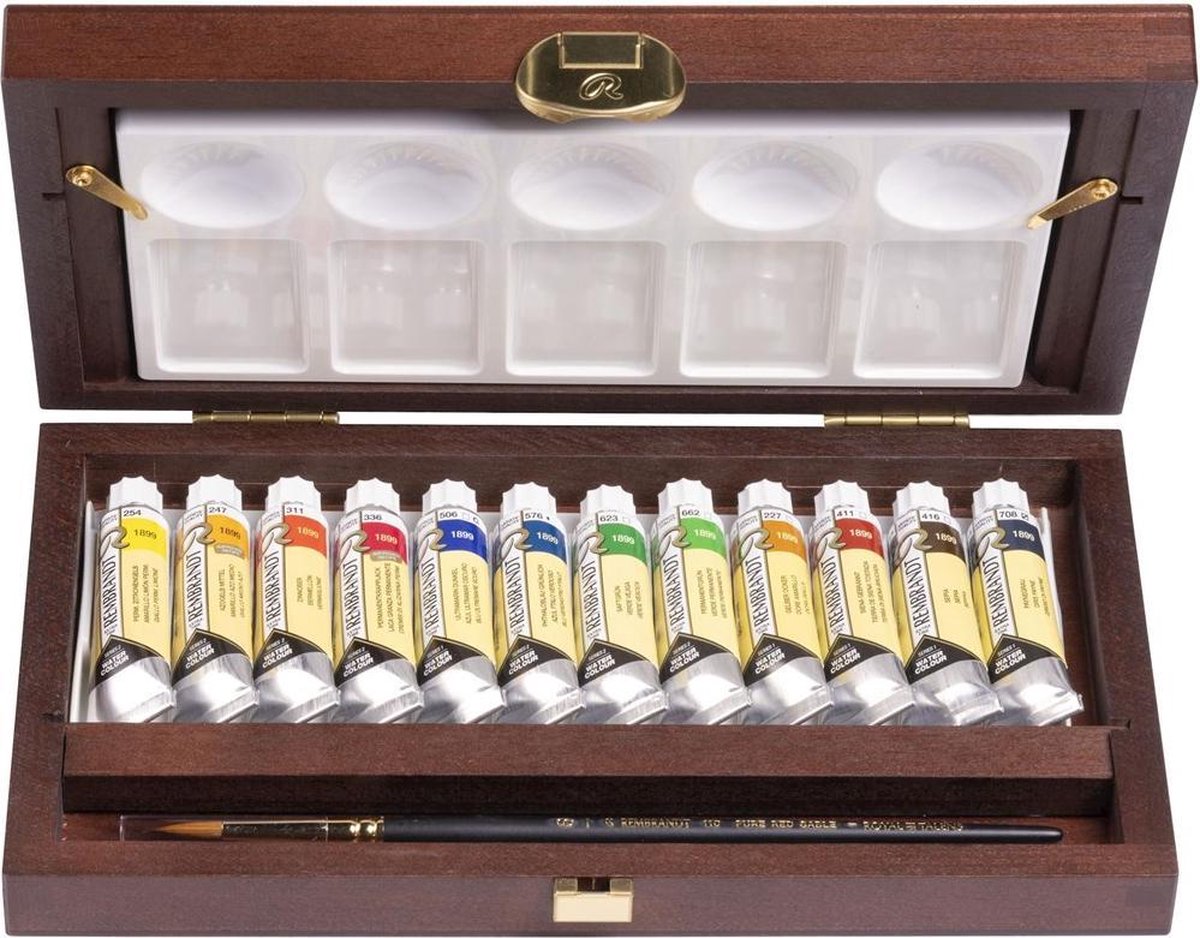 Rembrandt water colour box traditional 12 10mL tubes