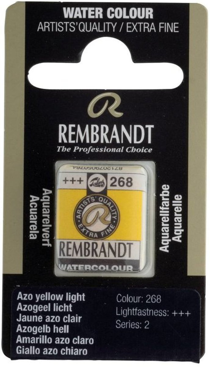 Rembrandt water colour napje Azo Yellow Light (268)