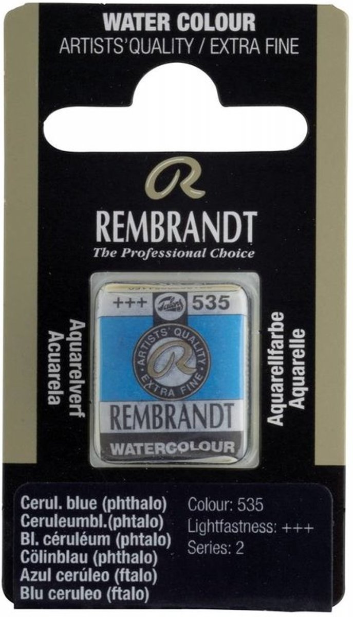 Rembrandt water colour napje Cerulean Blue (phthalo) (535)