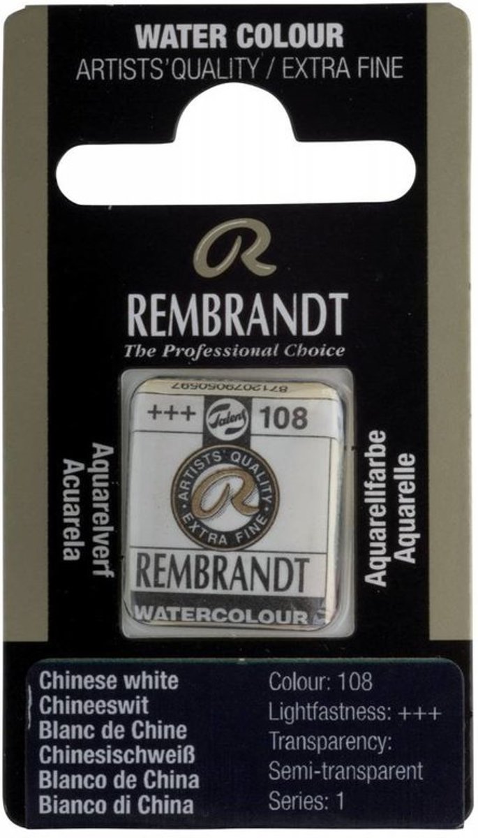 Rembrandt water colour napje Chinese White (108)