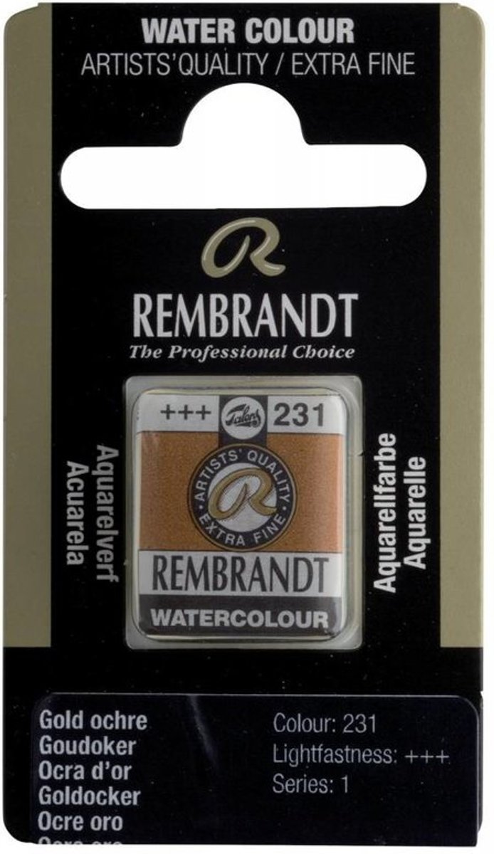 Rembrandt water colour napje Gold Ochre (231)