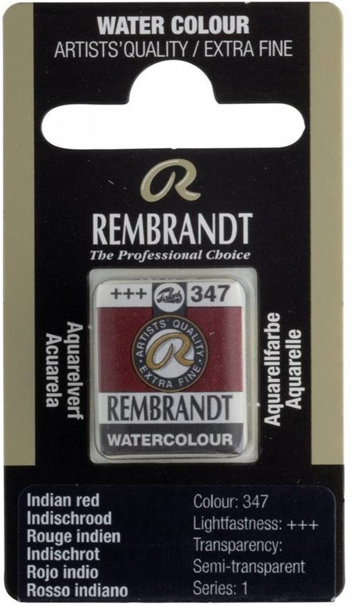 Rembrandt water colour napje Indian Red (347)