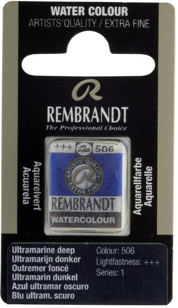 Rembrandt water colour napje Ultramarine Deep (506)