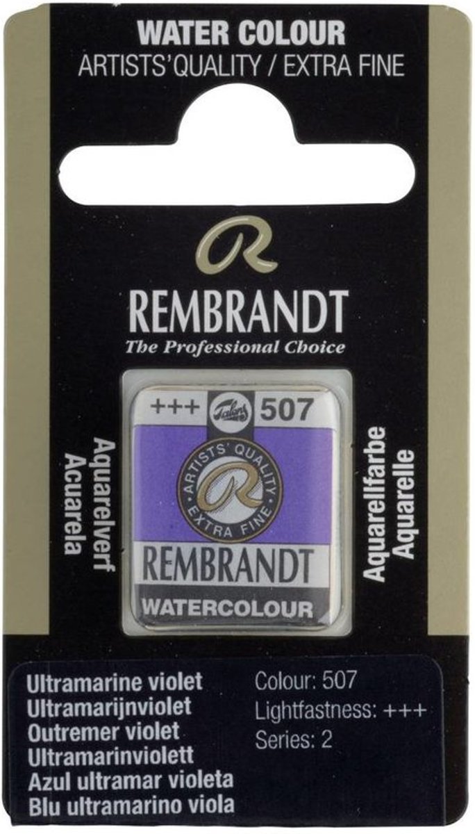 Rembrandt water colour napje Ultramarine Violet (507)