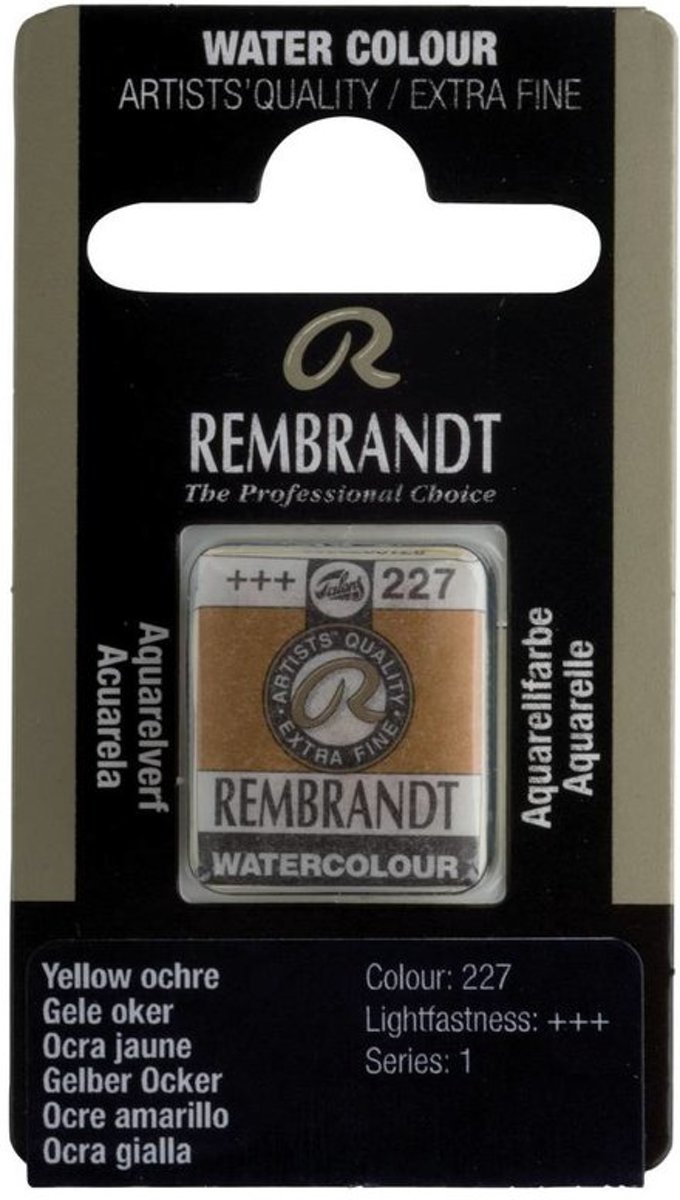 Rembrandt water colour napje Yellow Ochre (227)