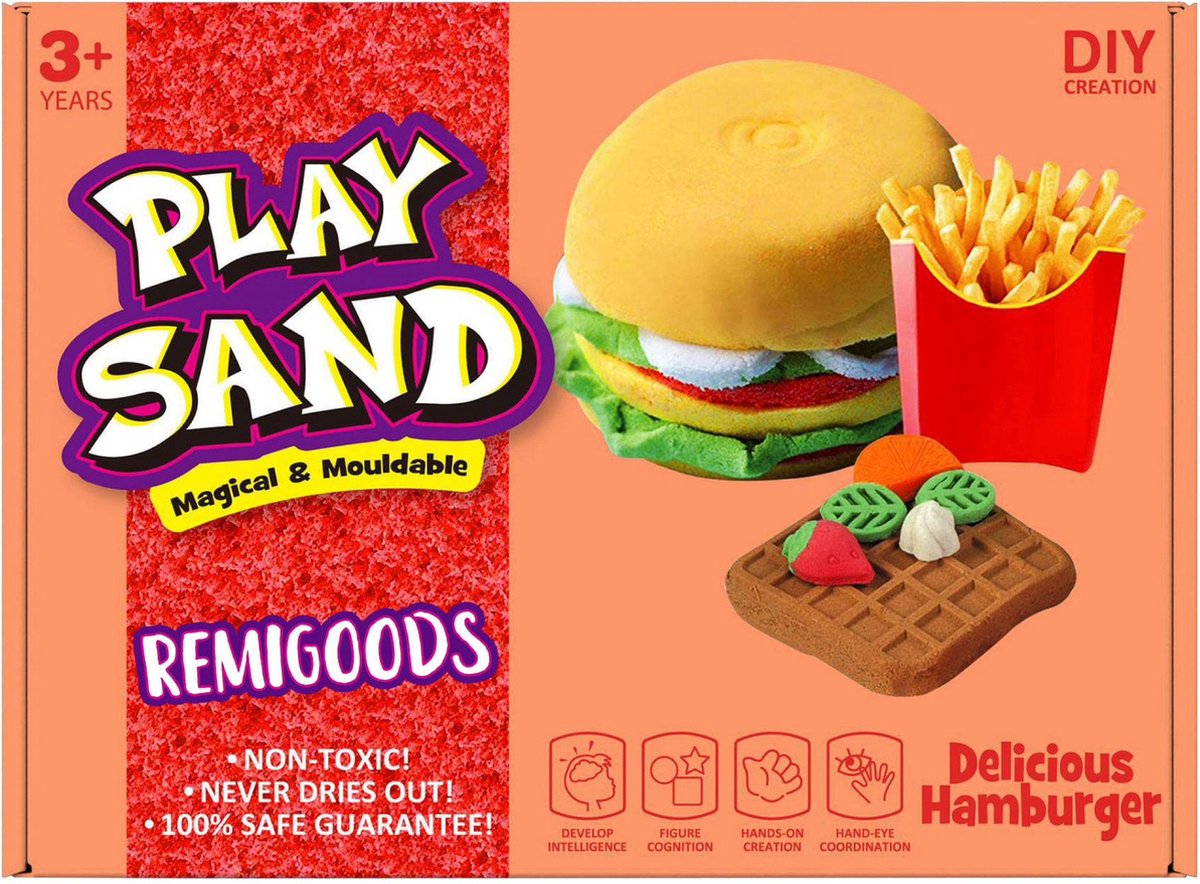   zand - Speelzand - Play Sand - 750 Gram - Delicious Hamburger
