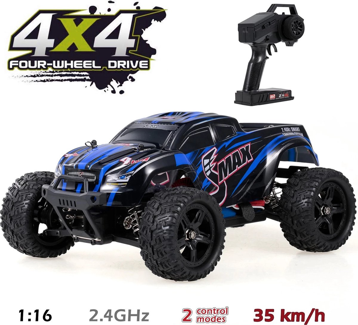 Remo S Max Snelle RC Auto - RC Voertuig Volwassenen - Off Road Buggy - Radiografisch Bestuurbare Terreinwagen - RC Truck Car