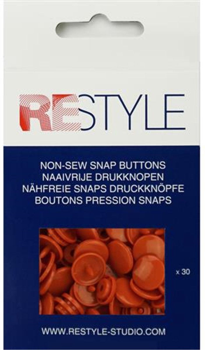 Naaivrije plastic drukknopen 12,4 mm, 30 stuks