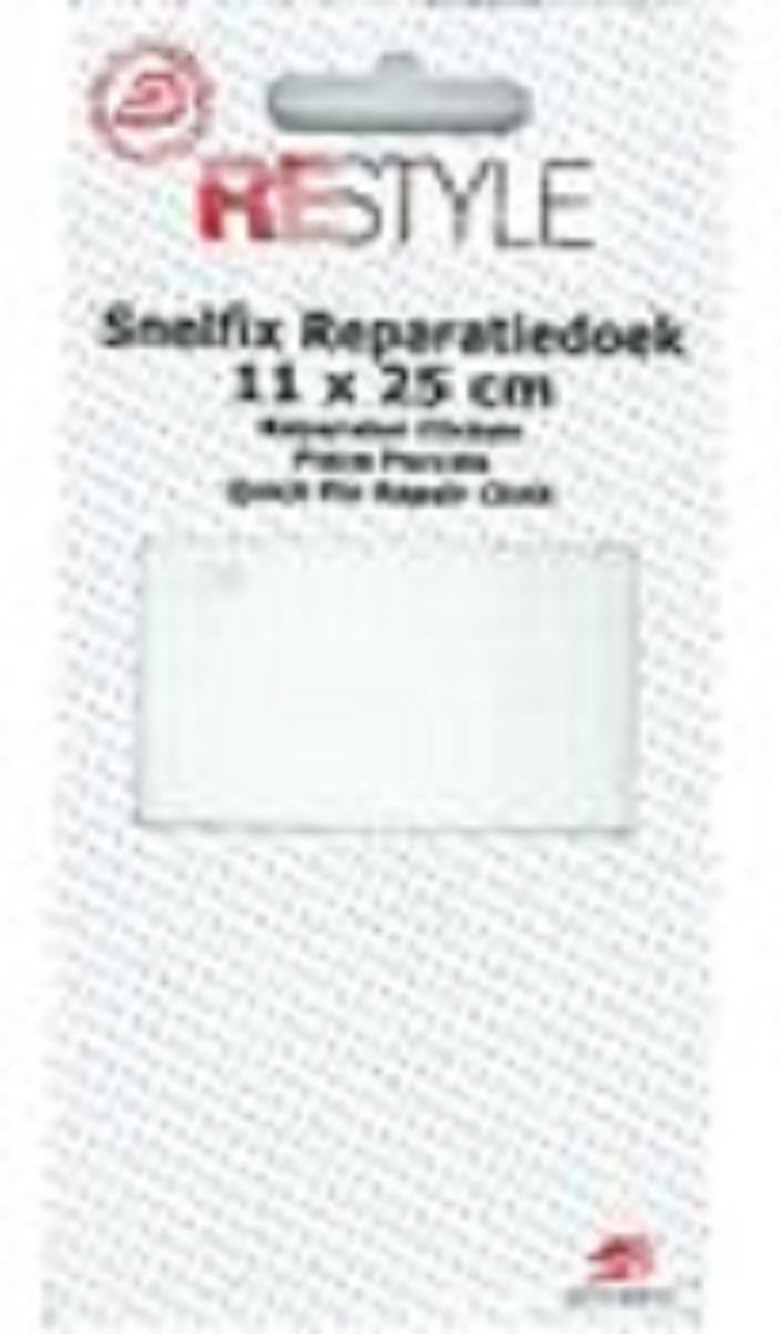 Reparatiedoek snelfix strijkbaar 11 x 25 cm kleur 009 Wit