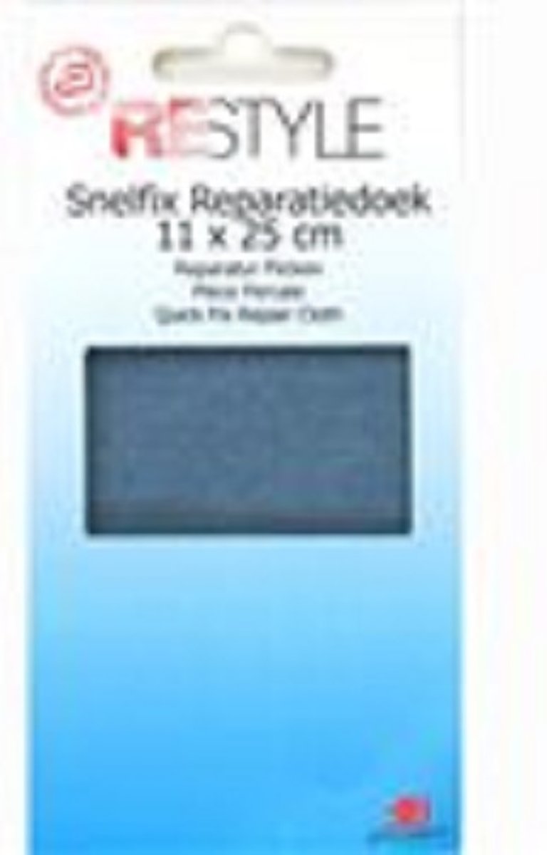 Reparatiedoek snelfix strijkbaar 11 x 25 cm kleur 235 blauw jeans