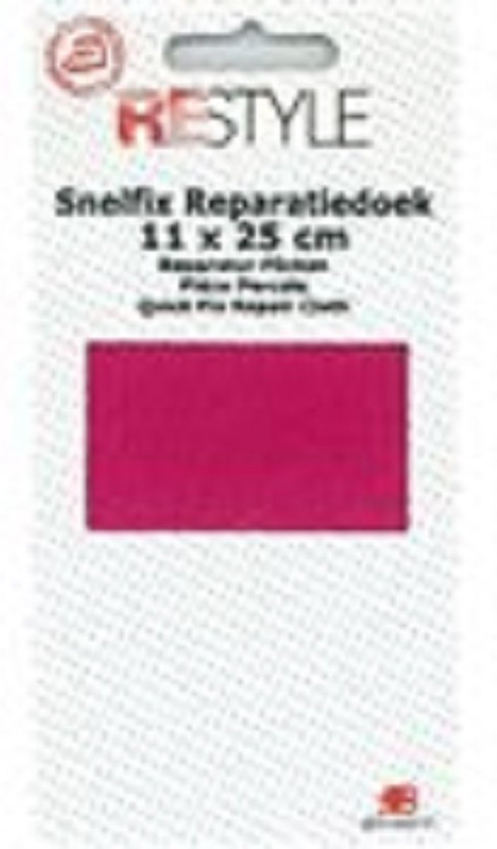 Reparatiedoek snelfix strijkbaar 11 x 25 cm kleur 786 donker rose