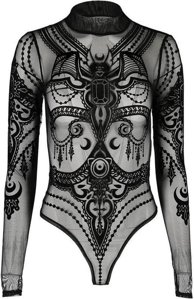 Restyle Bodysuit -L- JEWEL BAT Zwart