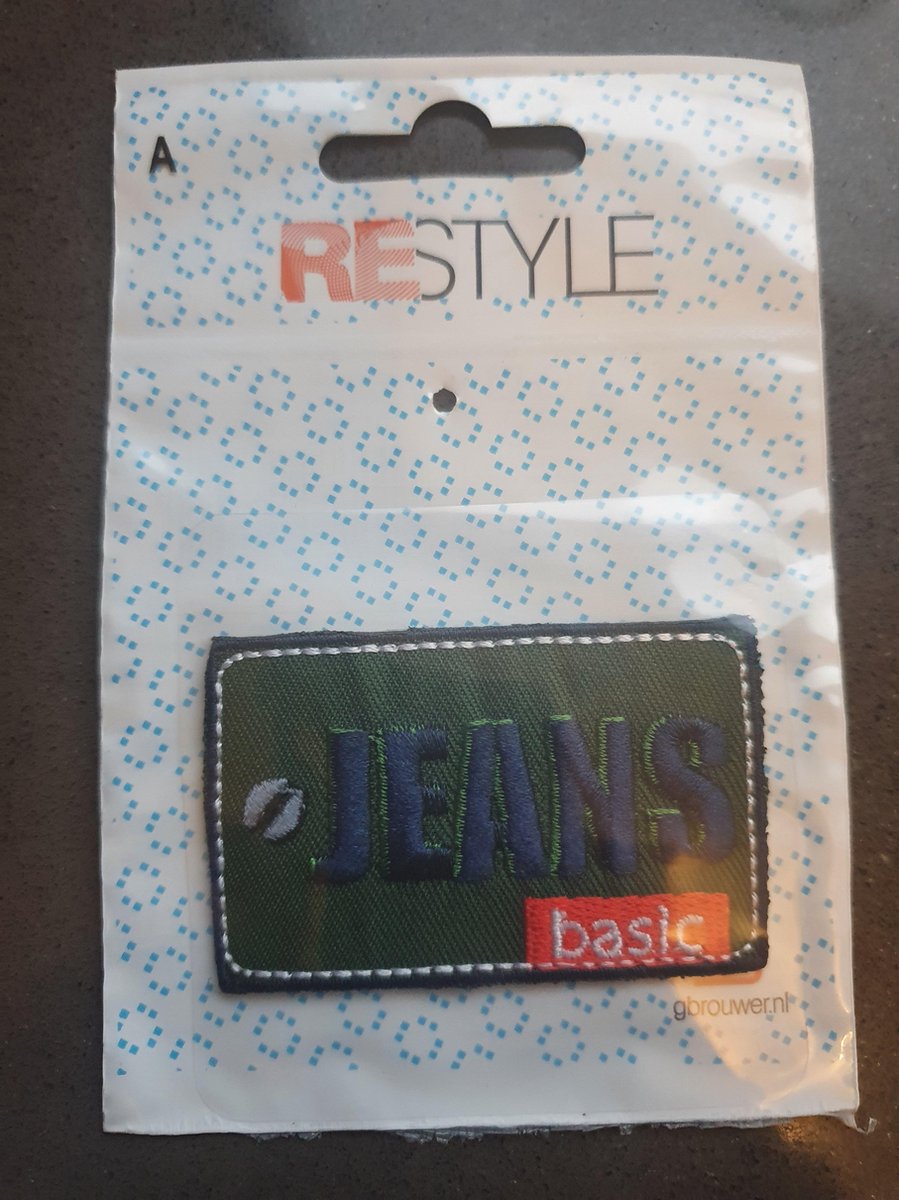 Restyle strijkapplicatie jeans, 4 stuks