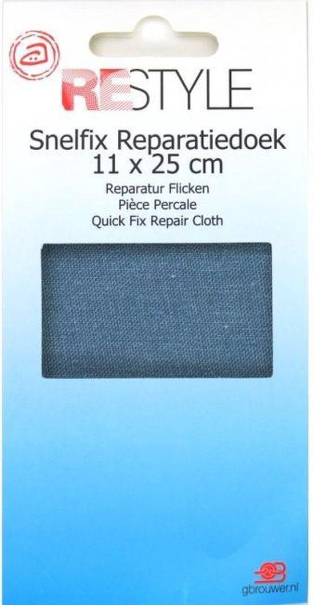 Snelfix opstrijkbaar reparatiedoek jeans 11x36 cm - jeans blauw