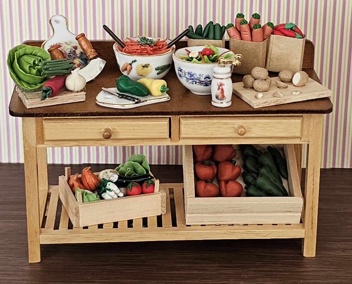   vegetable table blue