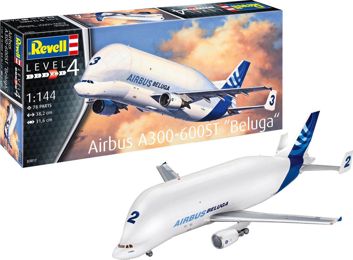 1:144   03817 Airbus A300-600ST Beluga Plane Plastic kit