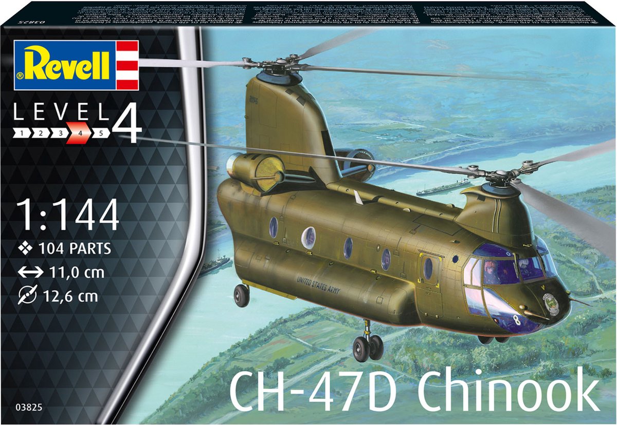 1:144   03825 CH-47D Chinook Heli Plastic kit