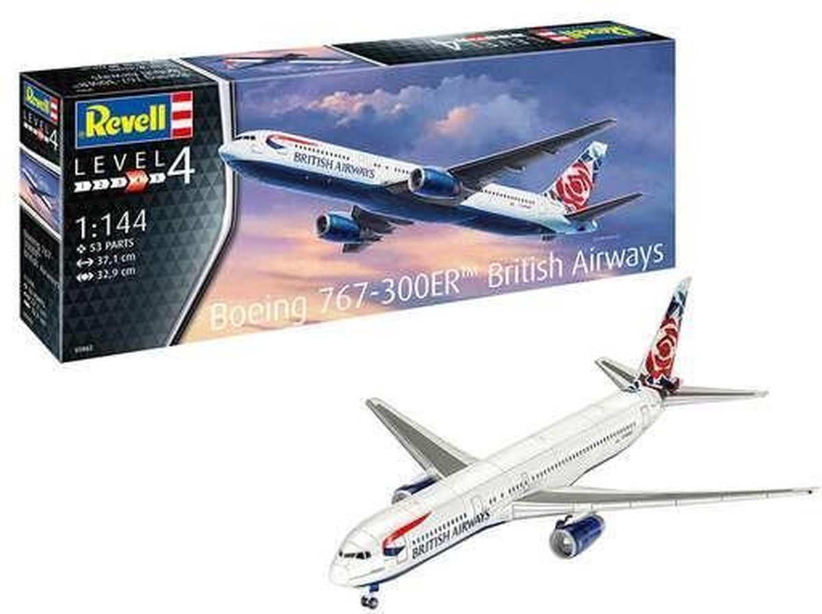 1:144   03862 Boeing 767-300ER British Airways Chelsea Rose Plastic kit