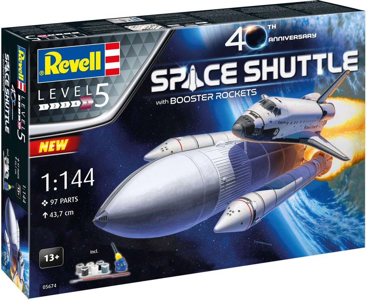 1:144   05674 Space Shuttle & Booster Rockets - 40th Anniversary - Gift Set Plastic kit