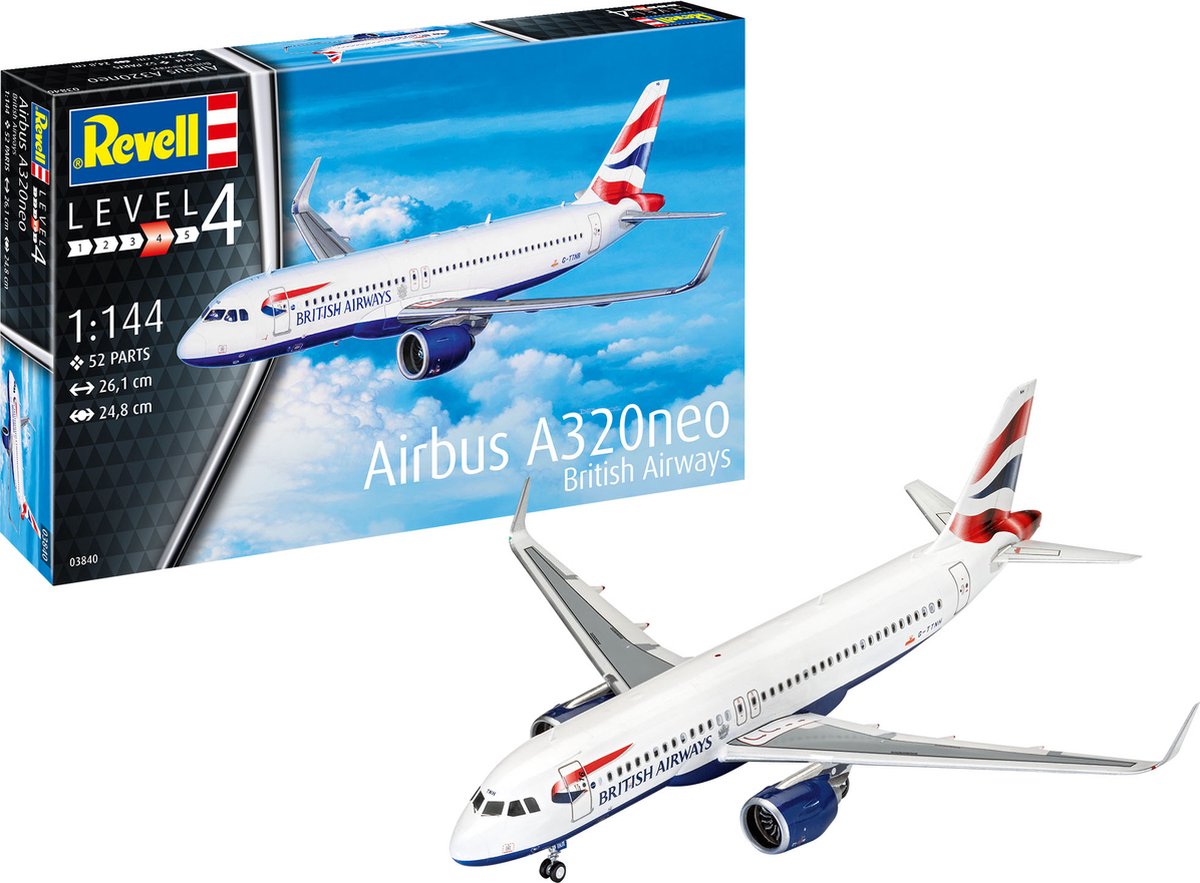 1:144   63840 Airbus A320 neo British Airways - Model Set Plastic kit