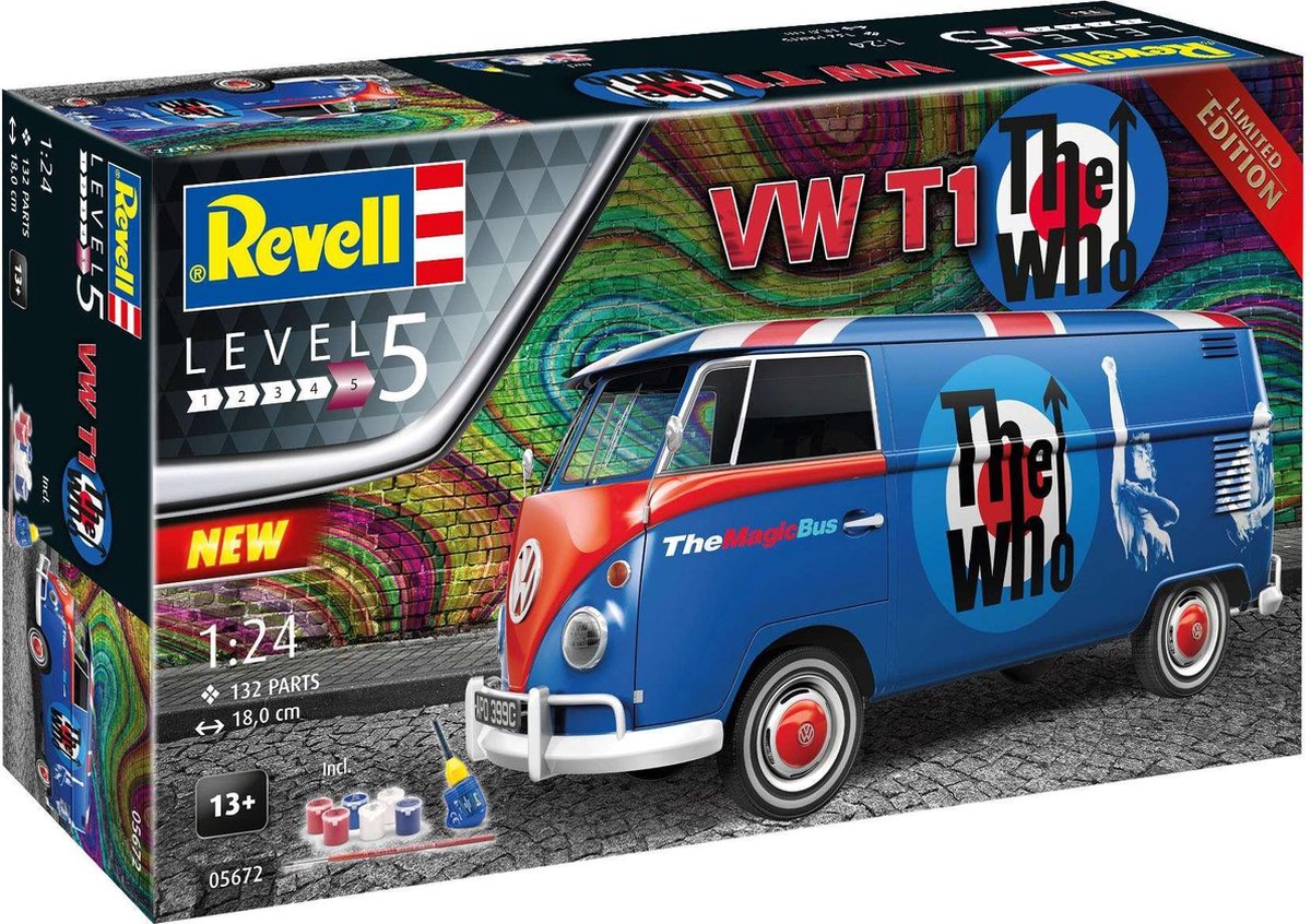 1:24   05672 Volkswagen VW T1 Bus - The Who - Gift Set Plastic kit