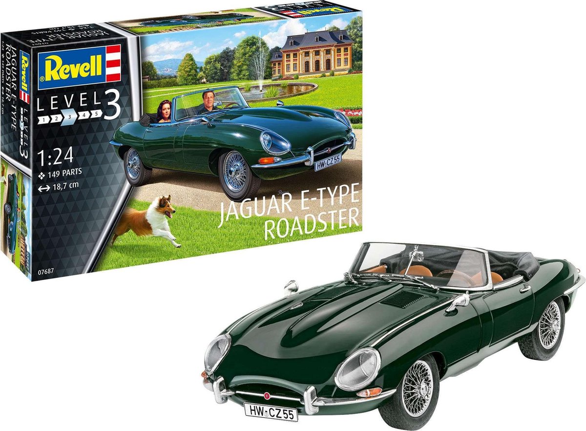 1:24   07687 Jaguar E-Type Roadster Car Plastic kit