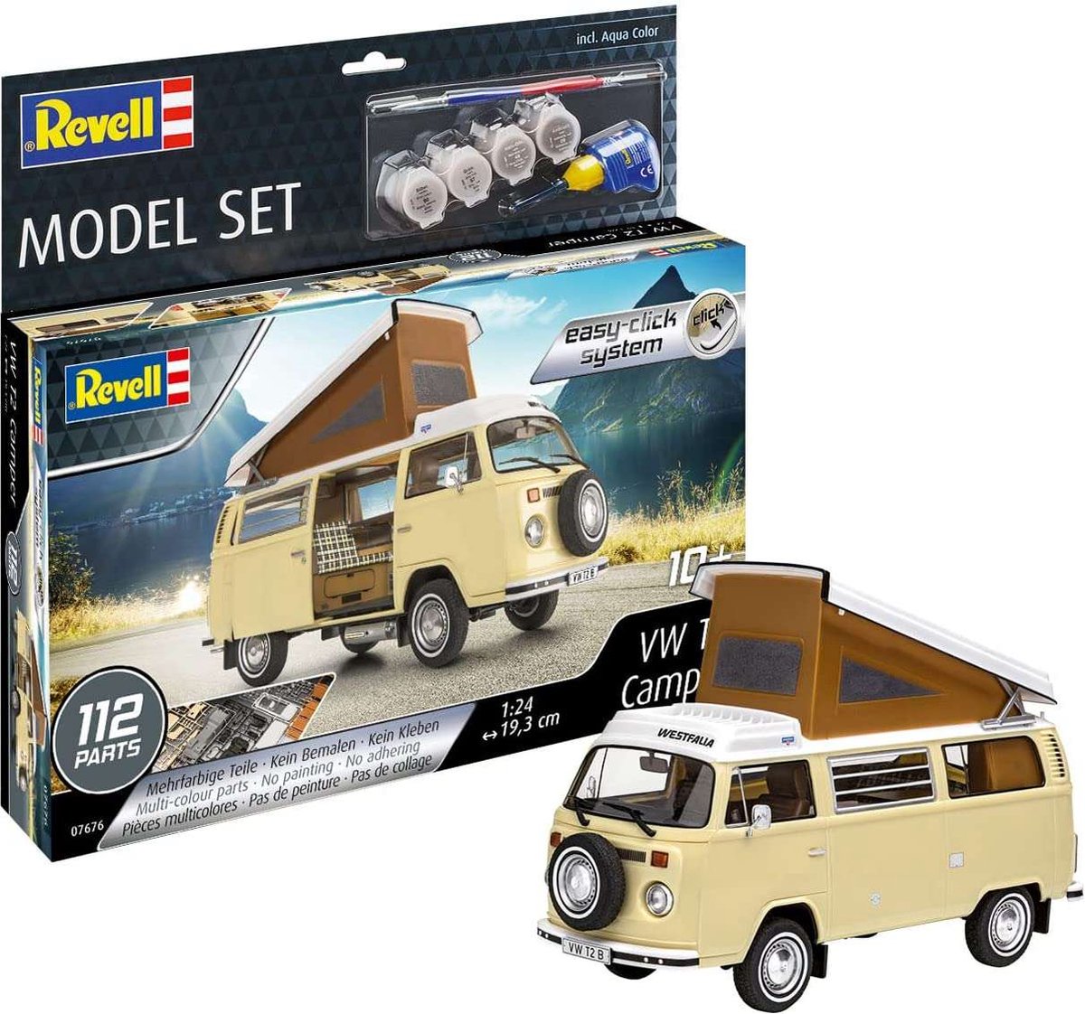 1:24   67676 Volkswagen T2 Camper Bus - Easy Click System - Model Set Plastic kit