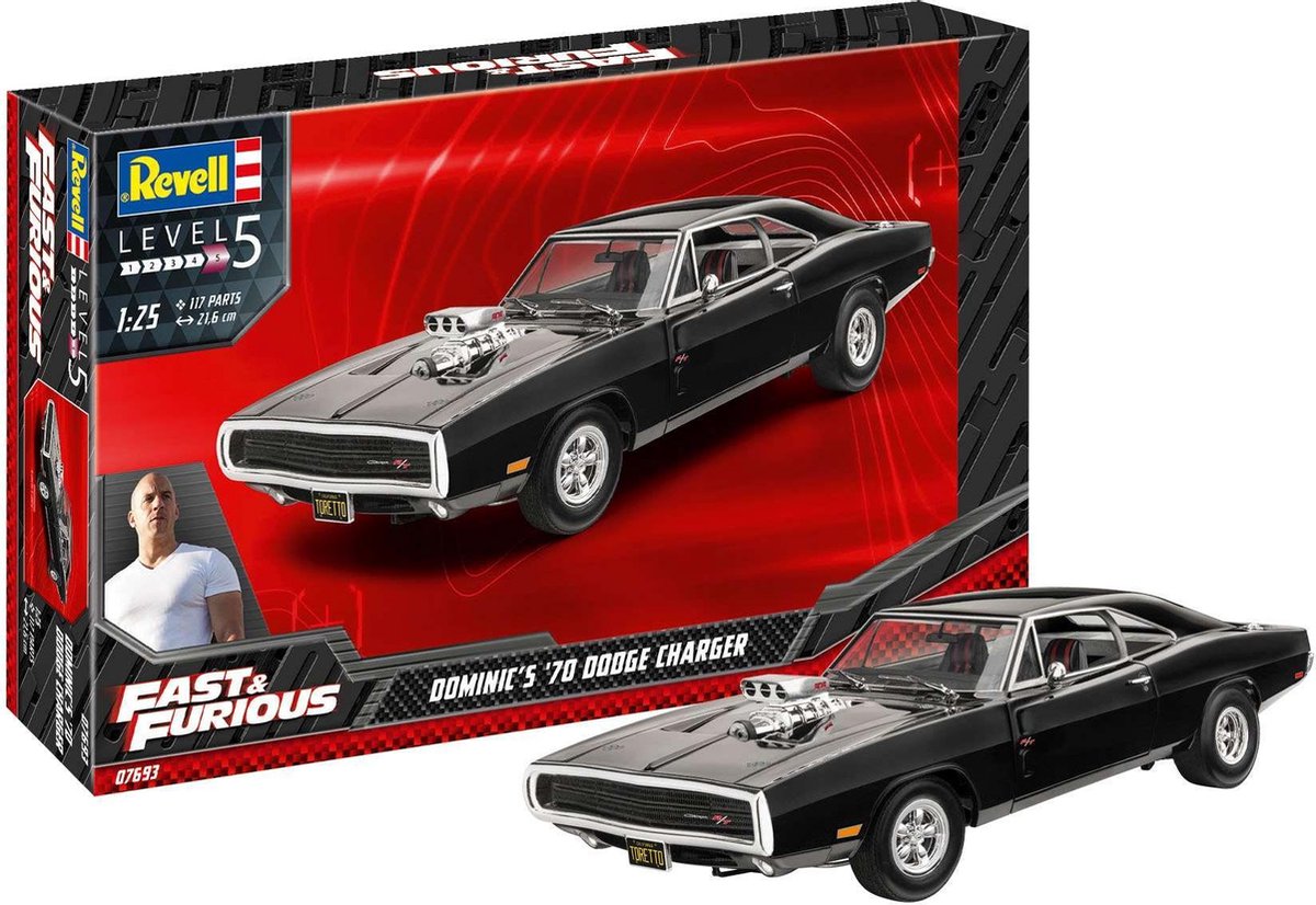 1:25   07693 Fast & Furious - Dominics 1970 Dodge Charger Car Plastic kit