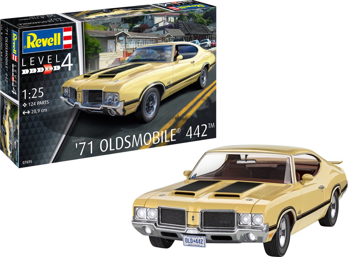 1:25   07695  1971 Oldsmobile 442 Coupe Plastic kit