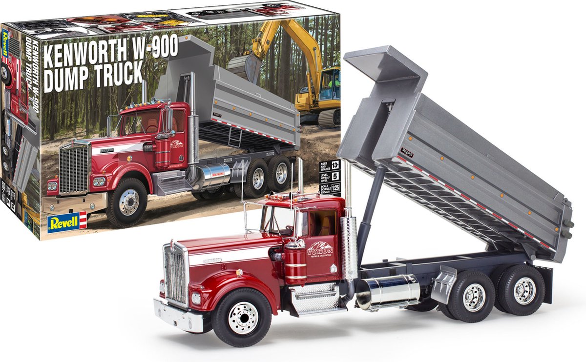 1:25   12628 Kenworth W-900 Dump Truck Plastic kit