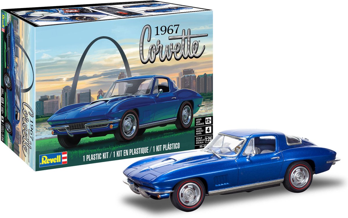 1:25   14517  1967 Corvette Coupe Car Plastic kit